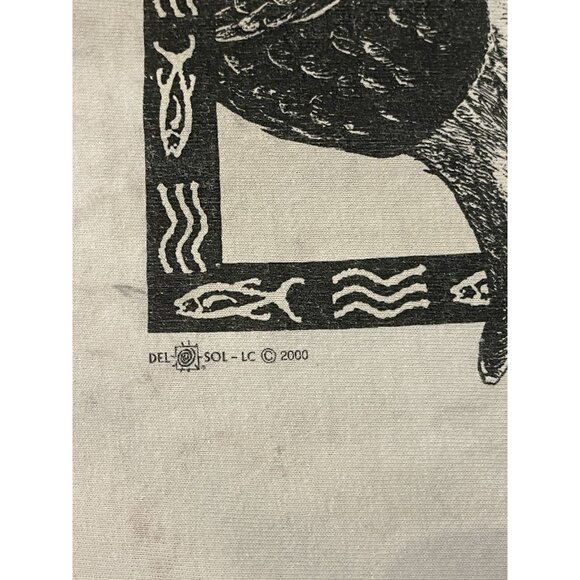 Vintage 2000 Del Sol Eagles Bald Eagle Graphic Tee  Thrashed Grunge Y2K SZ Large - Picture 8 of 9